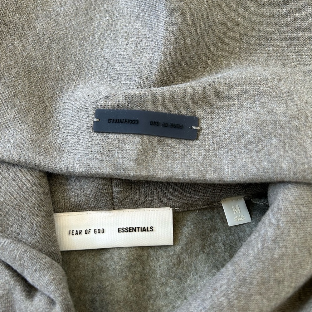 AUTHENTIC Fear of God Essentials Classic Full Zip Hoodie Homestead Heather SS25 - Picture 5 of 11